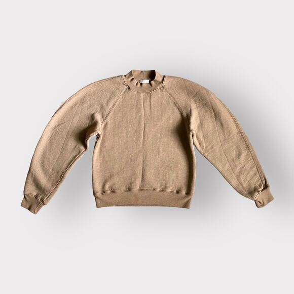 Agolde Tarron Mock Neck Sweatshirt Toffee Heather - Picture 1 of 10